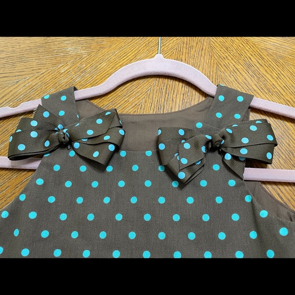 🌟 HP🌟 Girls Brown/Turquoise Dress Size 4 - Picture 3 of 4